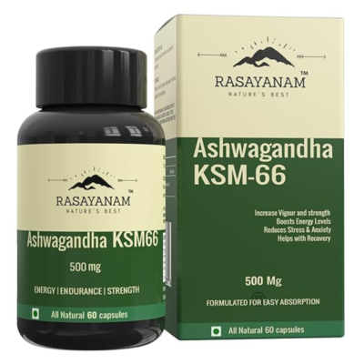 Rasayanam Ashwagandha KSM66 Vegetarian Capsules